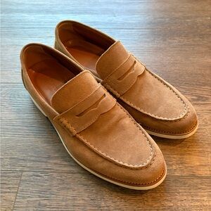 Men's Tan Suede Loafers